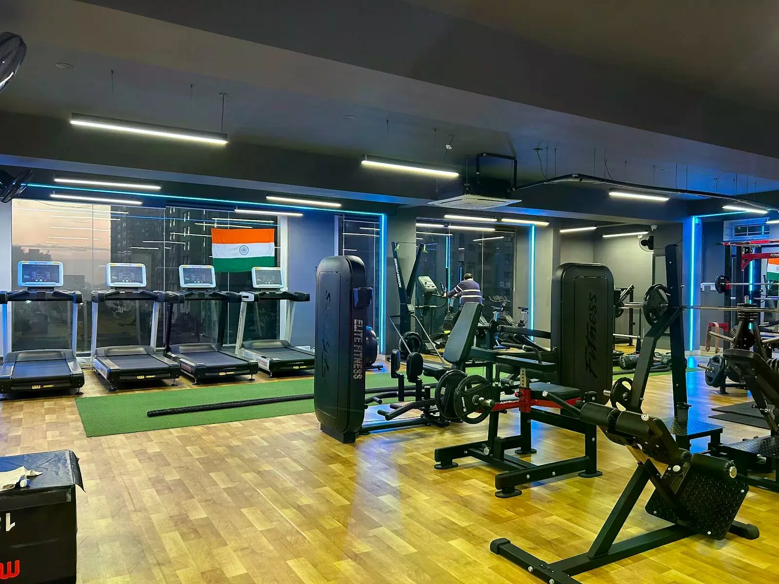 Scope Fitness training floor with cardio and strength equipment